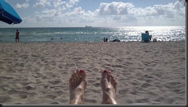 feet up in Miami