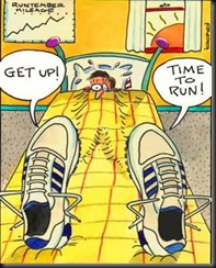 Get Up Time to Run-cartoon
