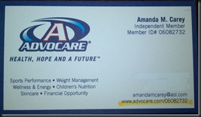 AdvoCare Business Card