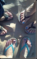 toes in the sand