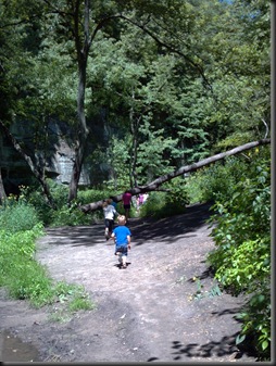 Mattessien State Park_kids on trail_Aug 2012