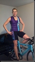 Team Tough Chik 2013 tri kit _on bike