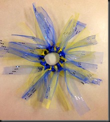 blue yellow scrunchi