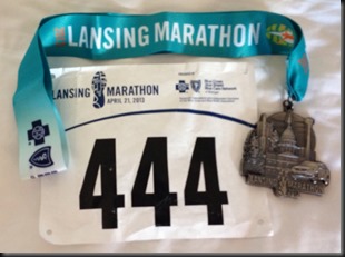 Lansing Marthon_bib medal
