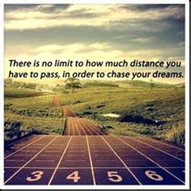 No limit to Distance To chase your dreams