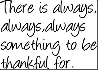 always something to be thankful for