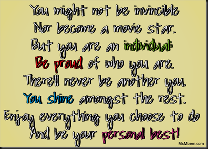 Be your personal best